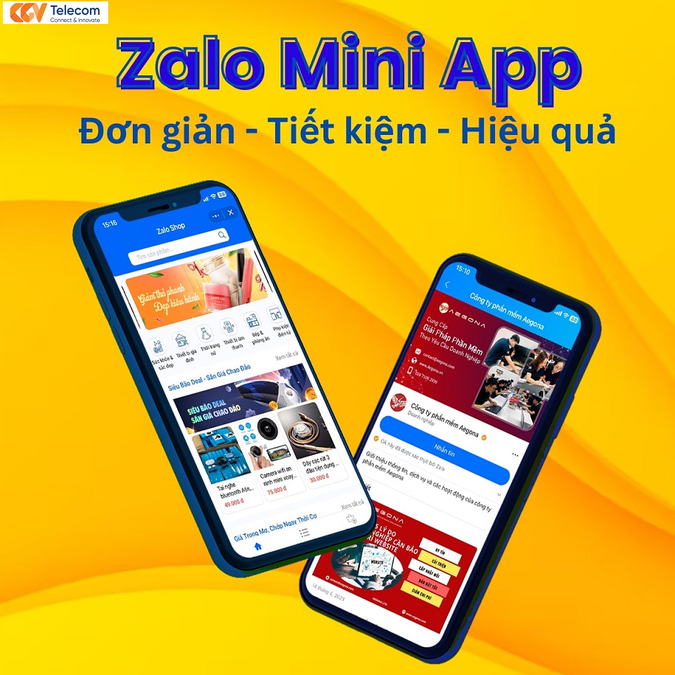 Giao diện Zalo Mini App chuyên nghiệp