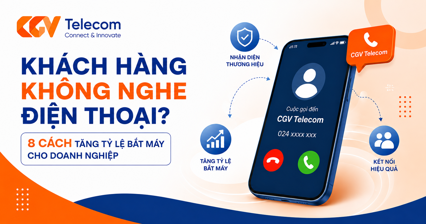 Khách hàng không nghe điện thoại do lo ngại cuộc gọi rác hoặc sai thời điểm.